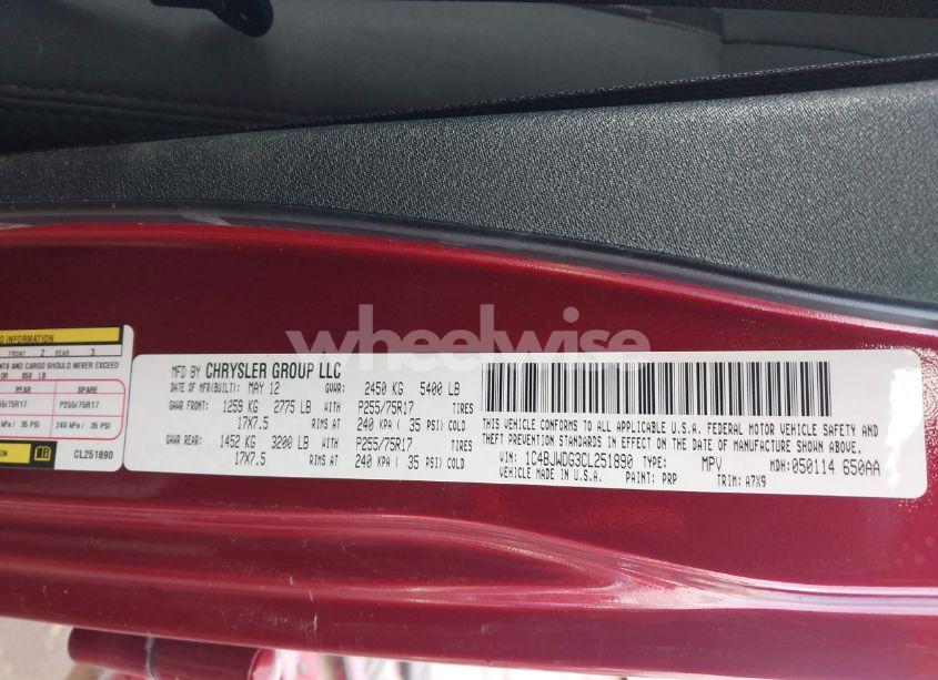 Photo 9 of 2012 Jeep Wrangler UNLIMITED SPORT (VIN 1C4BJWDG3CL251890)