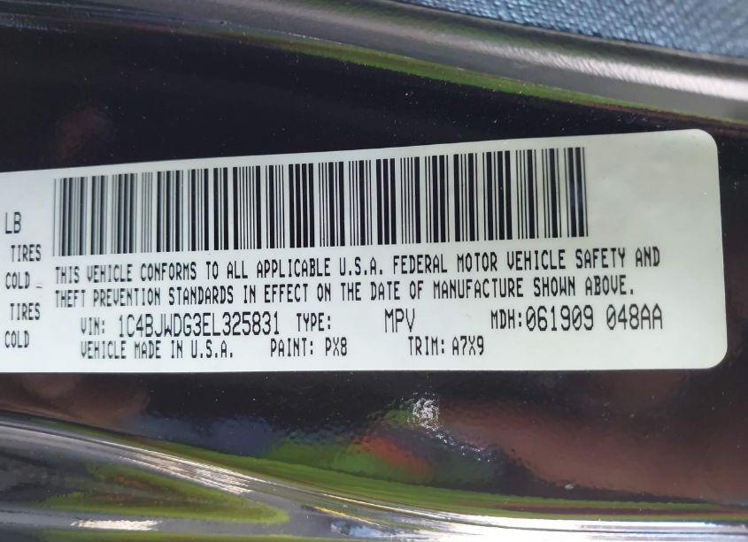 Photo 9 of 2014 Jeep Wrangler UNLIMITED SPORT (VIN 1C4BJWDG3EL325831)