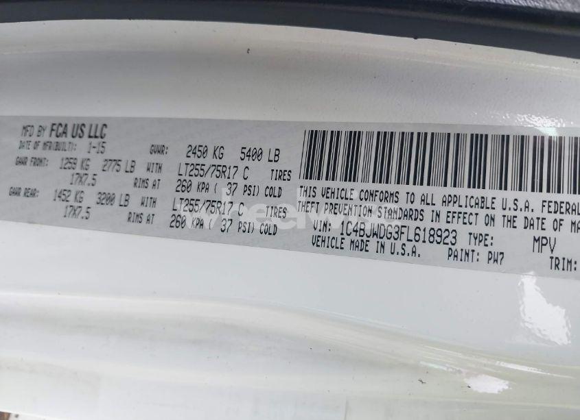 Photo 9 of 2015 Jeep Wrangler UNLIMITED WILLYS WHEELER (VIN 1C4BJWDG3FL618923)