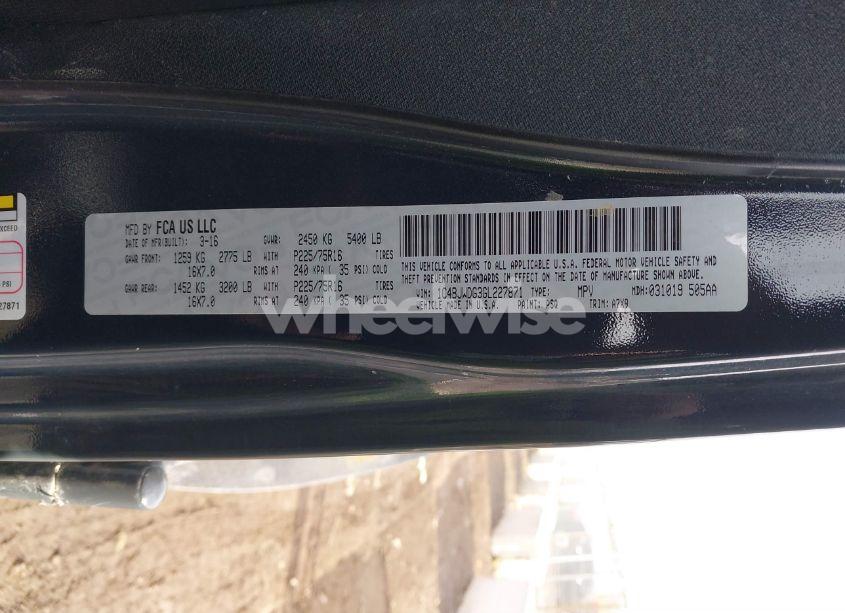 Photo 9 of 2016 Jeep Wrangler UNLIMITED SPORT (VIN 1C4BJWDG3GL227871)