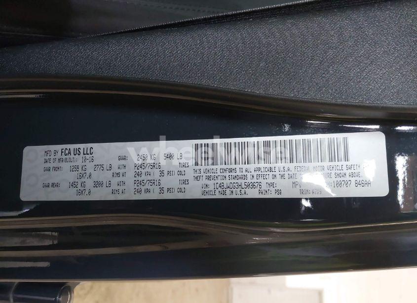 Photo 9 of 2017 Jeep Wrangler UNLIMITED SPORT 4X4 (VIN 1C4BJWDG3HL503676)