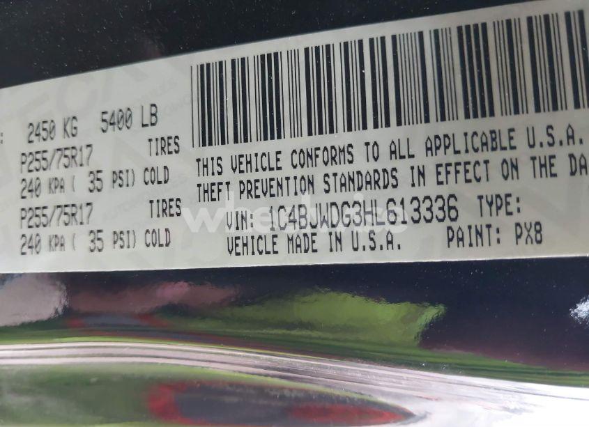 Photo 9 of 2017 Jeep Wrangler UNLIMITED SPORT 4X4 (VIN 1C4BJWDG3HL613336)