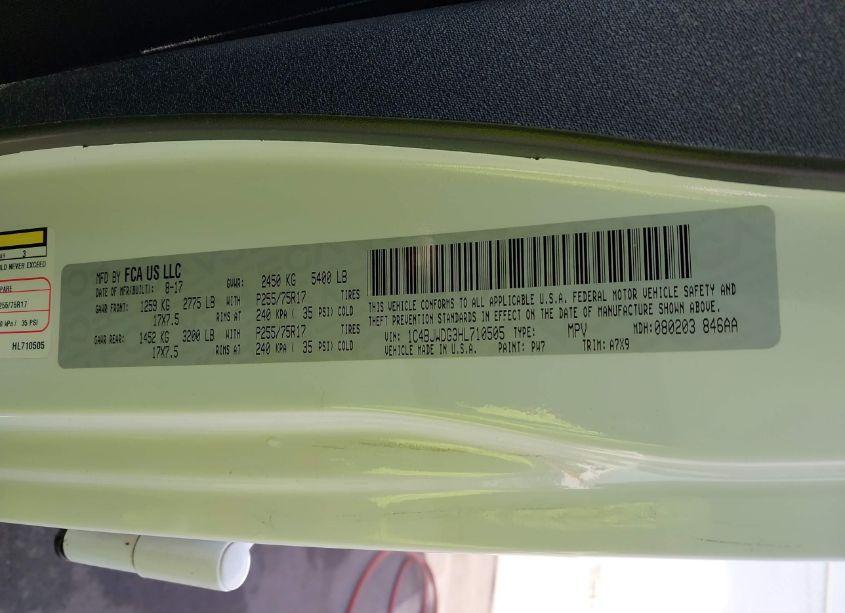 Photo 9 of 2017 Jeep Wrangler UNLIMITED SPORT 4X4 (VIN 1C4BJWDG3HL710505)