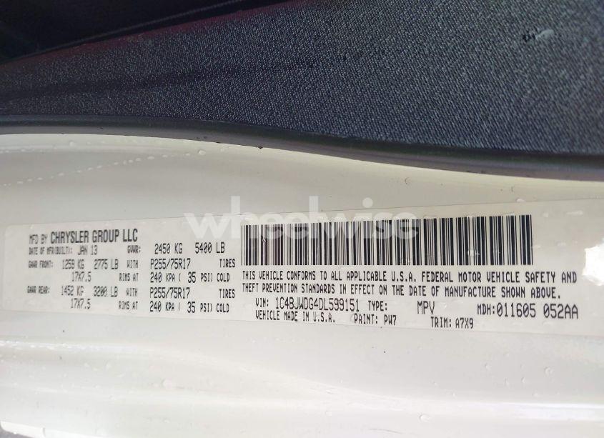 Photo 9 of 2013 Jeep Wrangler UNLIMITED SPORT (VIN 1C4BJWDG4DL599151)