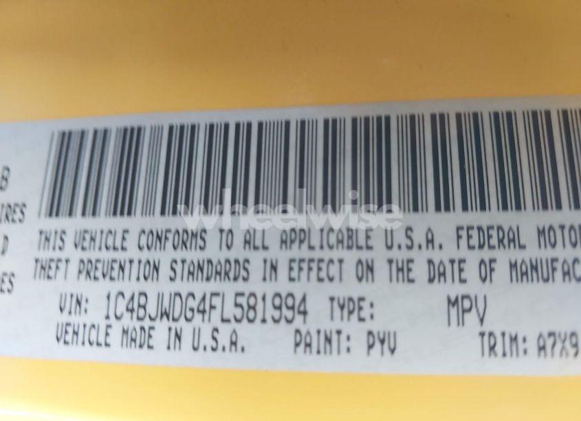 Photo 9 of 2015 Jeep Wrangler UNLIMITED WILLYS WHEELER (VIN 1C4BJWDG4FL581994)