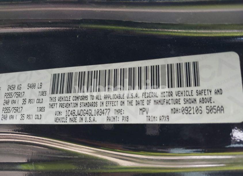 Photo 9 of 2016 Jeep Wrangler UNLIMITED SPORT (VIN 1C4BJWDG4GL103477)