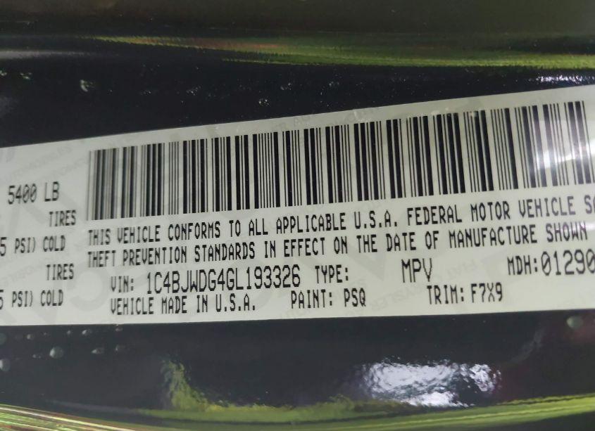 Photo 9 of 2016 Jeep Wrangler UNLIMITED FREEDOM (VIN 1C4BJWDG4GL193326)