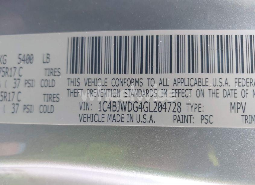 Photo 9 of 2016 Jeep Wrangler UNLIMITED WILLYS WHEELER (VIN 1C4BJWDG4GL204728)