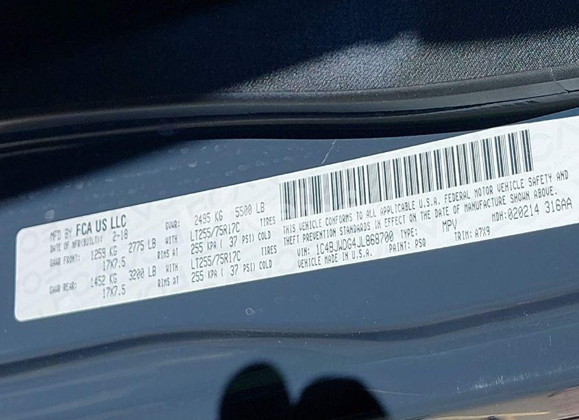 Photo 9 of 2018 Jeep Wrangler JK UNLIMITED WILLY WHEELER W 4X4 (VIN 1C4BJWDG4JL868700)