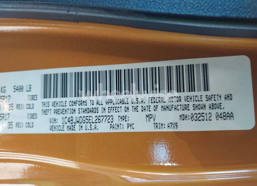 Photo 9 of 2014 Jeep Wrangler UNLIMITED SPORT (VIN 1C4BJWDG5EL267723)