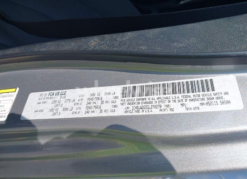 Photo 9 of 2016 Jeep Wrangler UNLIMITED SPORT (VIN 1C4BJWDG5GL270270)