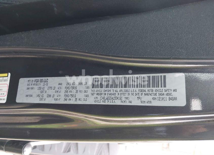 Photo 9 of 2017 Jeep Wrangler UNLIMITED SPORT 4X4 (VIN 1C4BJWDG5HL554161)