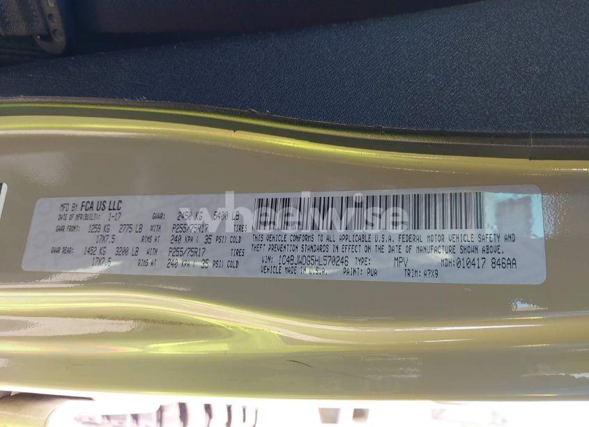 Photo 9 of 2017 Jeep Wrangler UNLIMITED SPORT 4X4 (VIN 1C4BJWDG5HL570246)