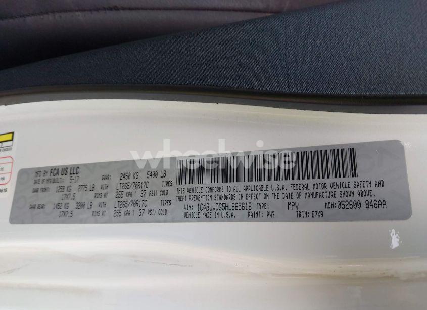 Photo 9 of 2017 Jeep Wrangler UNLIMITED BIG BEAR 4X4 (VIN 1C4BJWDG5HL665616)