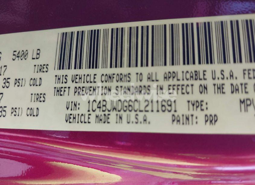 Photo 9 of 2012 Jeep Wrangler UNLIMITED SPORT (VIN 1C4BJWDG6CL211691)