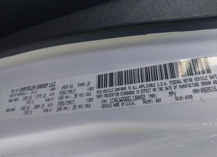 Photo 9 of 2014 Jeep Wrangler UNLIMITED SPORT (VIN 1C4BJWDG6EL130452)