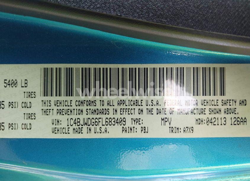 Photo 9 of 2015 Jeep Wrangler UNLIMITED SPORT (VIN 1C4BJWDG6FL683409)