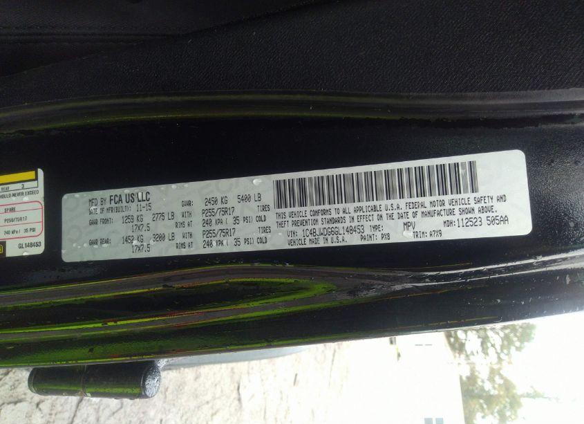 Photo 9 of 2016 Jeep Wrangler UNLIMITED SPORT (VIN 1C4BJWDG6GL148453)