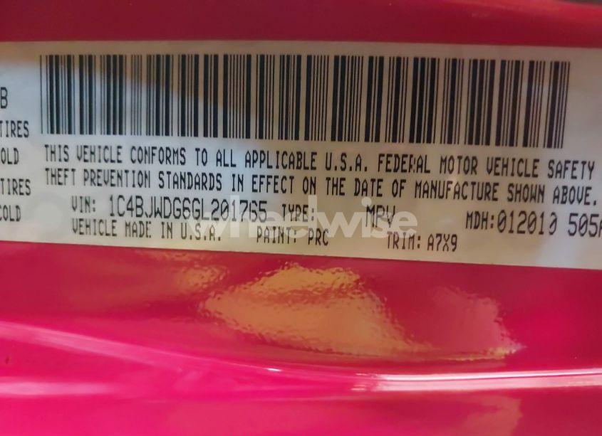 Photo 9 of 2016 Jeep Wrangler UNLIMITED SPORT (VIN 1C4BJWDG6GL201765)