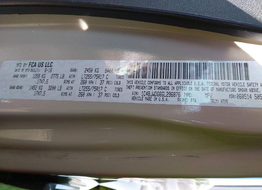 Photo 9 of 2016 Jeep Wrangler UNLIMITED WILLYS WHEELER (VIN 1C4BJWDG6GL296876)