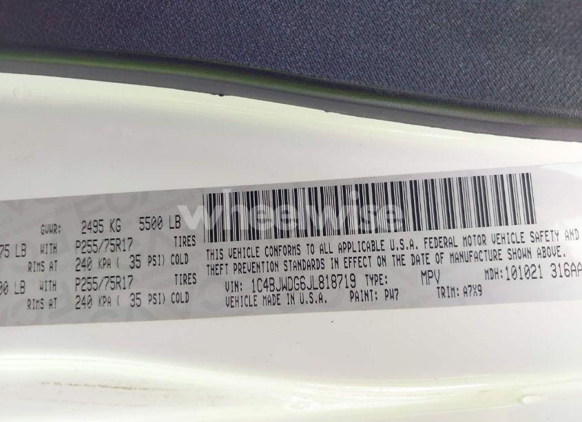 Photo 9 of 2018 Jeep Wrangler JK UNLIMITED SPORT S 4X4 (VIN 1C4BJWDG6JL818719)