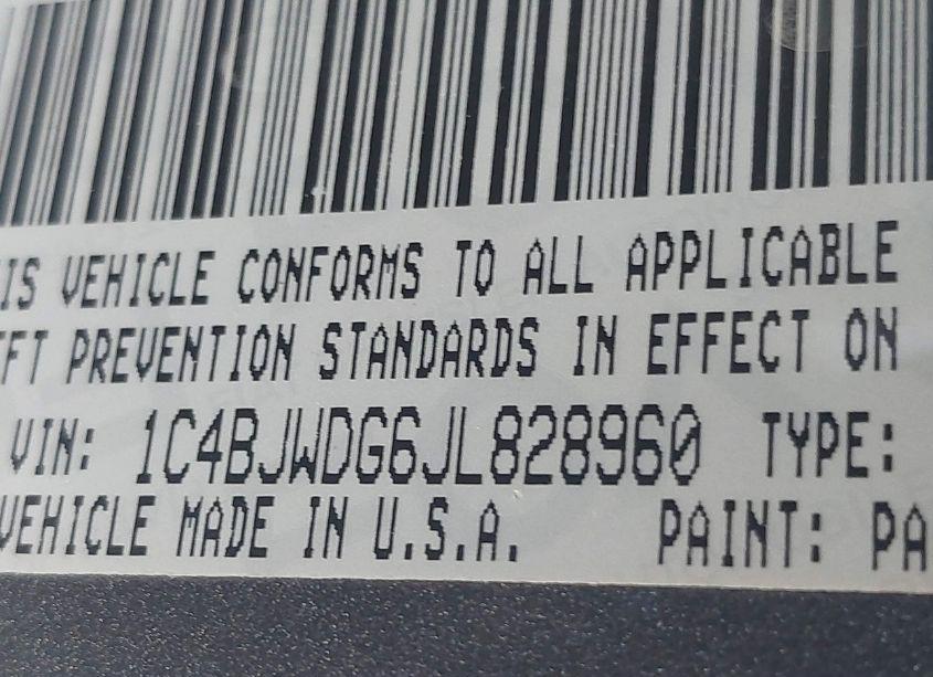 Photo 9 of 2018 Jeep Wrangler JK UNLIMITED SPORT S 4X4 (VIN 1C4BJWDG6JL828960)
