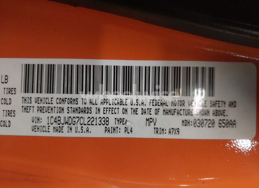 Photo 9 of 2012 Jeep Wrangler UNLIMITED SPORT (VIN 1C4BJWDG7CL221338)