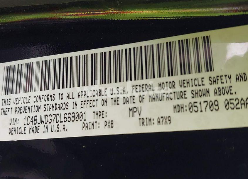 Photo 9 of 2013 Jeep Wrangler UNLIMITED SPORT (VIN 1C4BJWDG7DL669001)