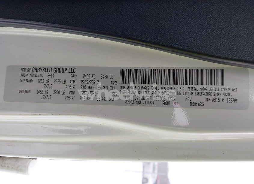 Photo 9 of 2015 Jeep Wrangler UNLIMITED SPORT (VIN 1C4BJWDG7FL521109)