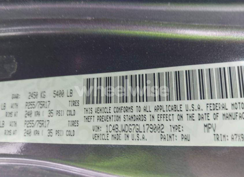 Photo 9 of 2016 Jeep Wrangler UNLIMITED SPORT (VIN 1C4BJWDG7GL179002)