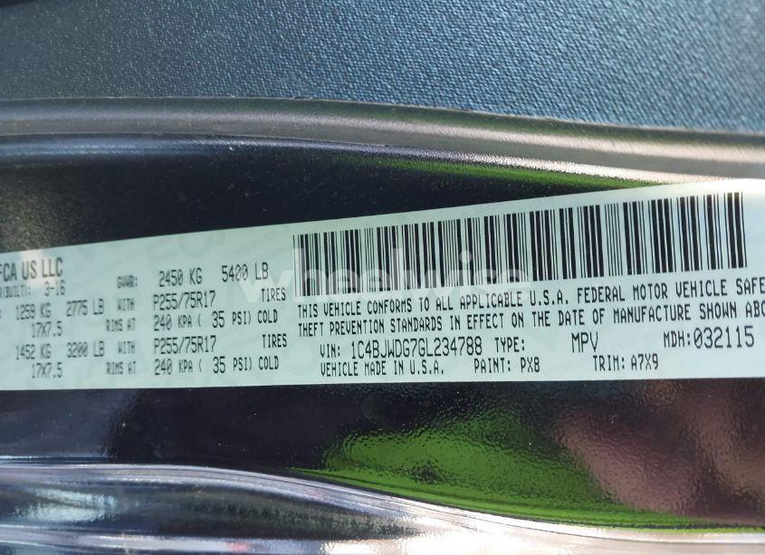 Photo 9 of 2016 Jeep Wrangler UNLIMITED SPORT (VIN 1C4BJWDG7GL234788)