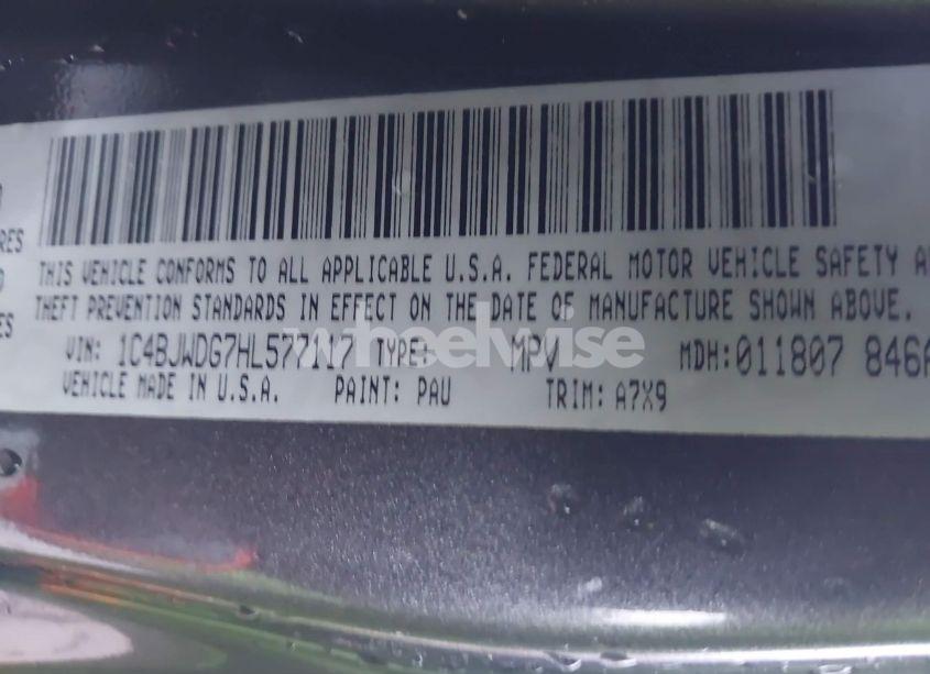 Photo 9 of 2017 Jeep Wrangler UNLIMITED SPORT (VIN 1C4BJWDG7HL577117)