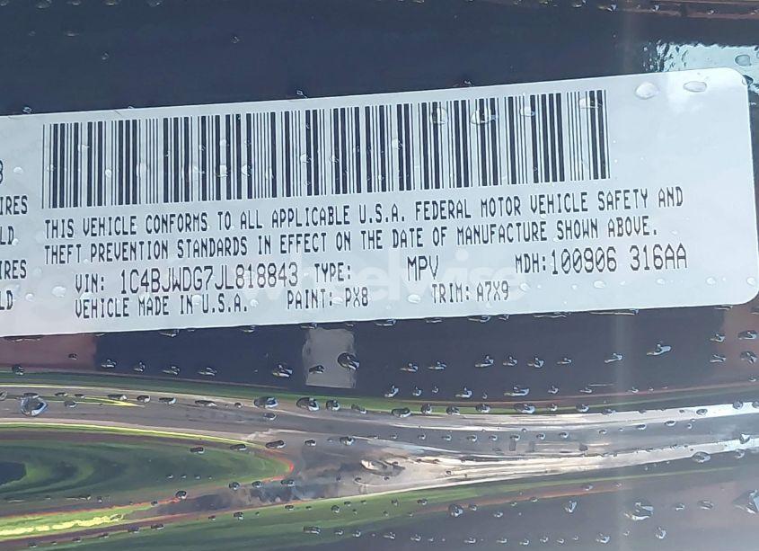 Photo 9 of 2018 Jeep Wrangler JK UNLIMITED SPORT 4X4 (VIN 1C4BJWDG7JL818843)