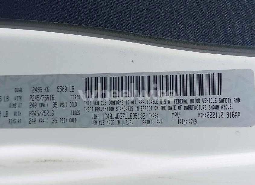 Photo 9 of 2018 Jeep Wrangler JK UNLIMITED SPORT 4X4 (VIN 1C4BJWDG7JL895132)