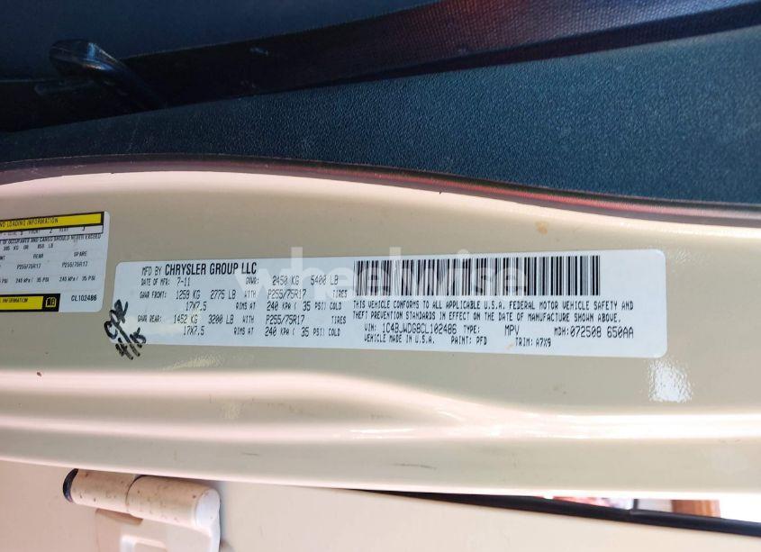 Photo 9 of 2012 Jeep Wrangler UNLIMITED SPORT (VIN 1C4BJWDG8CL102486)