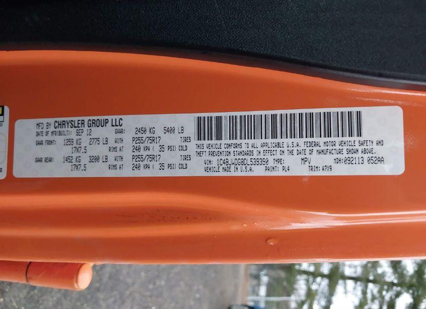 Photo 9 of 2013 Jeep Wrangler UNLIMITED SPORT (VIN 1C4BJWDG8DL539390)