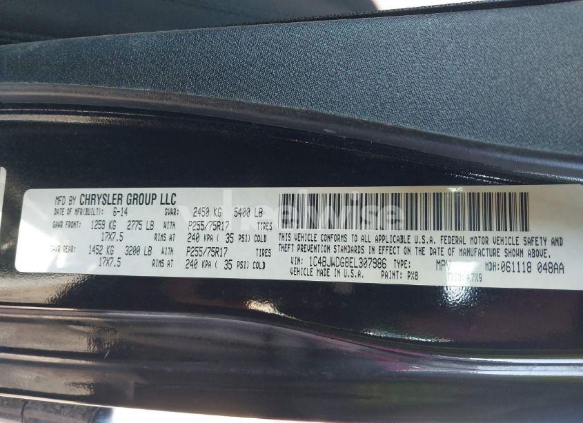 Photo 9 of 2014 Jeep Wrangler UNLIMITED SPORT (VIN 1C4BJWDG8EL307986)