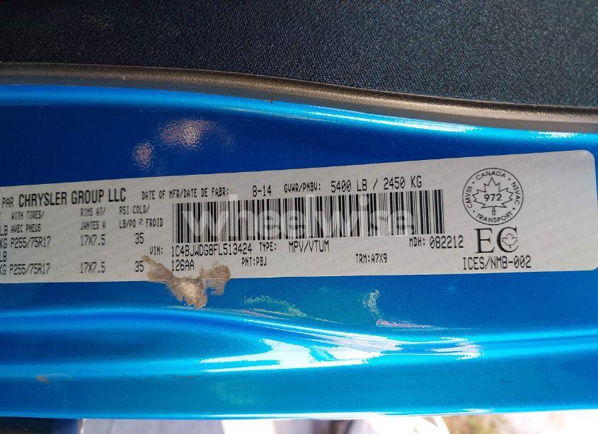 Photo 9 of 2015 Jeep Wrangler UNLIMITED SPORT (VIN 1C4BJWDG8FL513424)