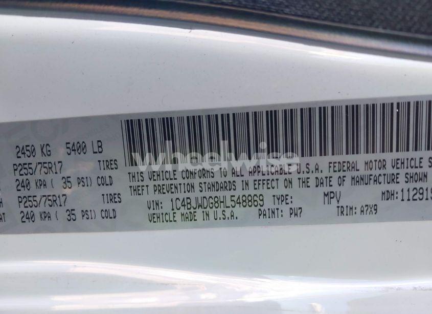 Photo 9 of 2017 Jeep Wrangler UNLIMITED SPORT 4X4 (VIN 1C4BJWDG8HL548869)