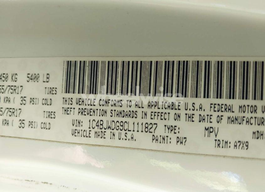 Photo 9 of 2012 Jeep Wrangler UNLIMITED SPORT (VIN 1C4BJWDG9CL111827)