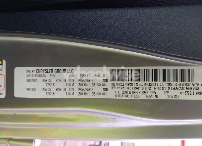 Photo 9 of 2014 Jeep Wrangler UNLIMITED SPORT (VIN 1C4BJWDG9EL313957)