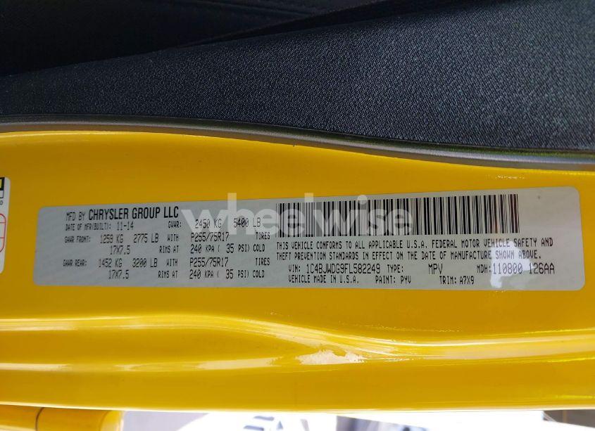 Photo 9 of 2015 Jeep Wrangler UNLIMITED SPORT (VIN 1C4BJWDG9FL582249)