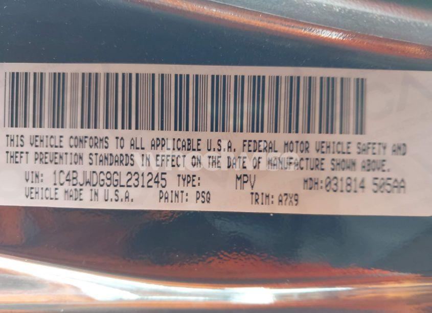 Photo 9 of 2016 Jeep Wrangler UNLIMITED SPORT (VIN 1C4BJWDG9GL231245)