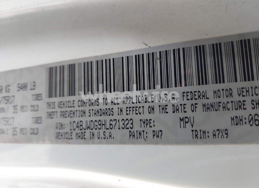 Photo 9 of 2017 Jeep Wrangler UNLIMITED SPORT 4X4 (VIN 1C4BJWDG9HL671323)