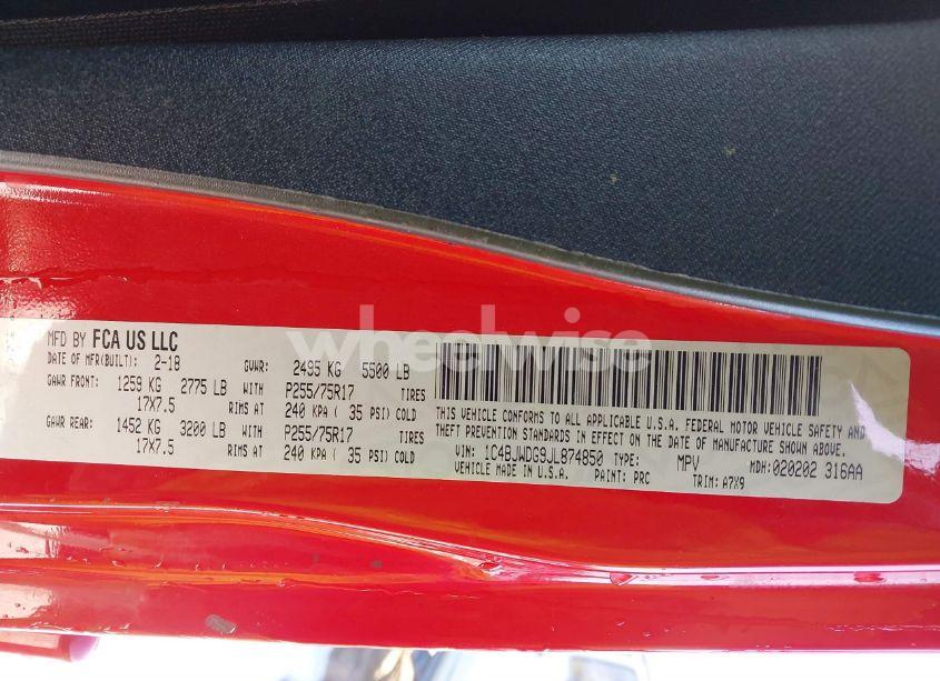 Photo 9 of 2018 Jeep Wrangler JK UNLIMITED SPORT S 4X4 (VIN 1C4BJWDG9JL874850)