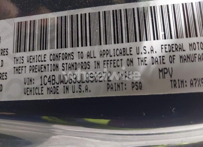 Photo 9 of 2018 Jeep Wrangler JK UNLIMITED SPORT S 4X4 (VIN 1C4BJWDG9JL890272)