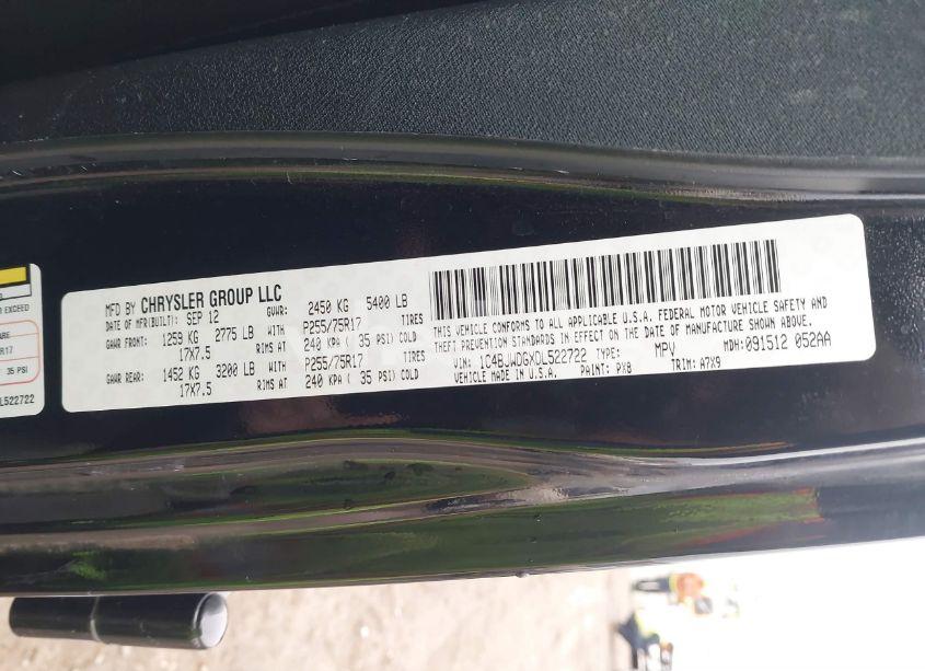 Photo 9 of 2013 Jeep Wrangler UNLIMITED SPORT (VIN 1C4BJWDGXDL522722)