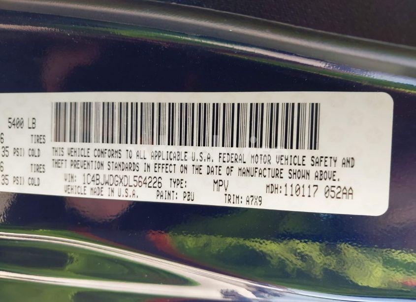 Photo 9 of 2013 Jeep Wrangler UNLIMITED SPORT (VIN 1C4BJWDGXDL564226)