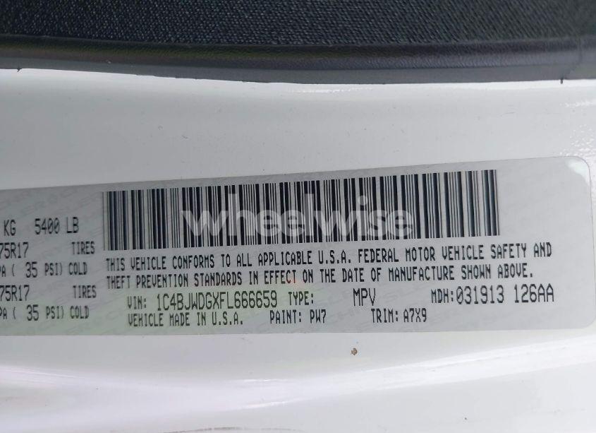 Photo 9 of 2015 Jeep Wrangler UNLIMITED SPORT (VIN 1C4BJWDGXFL666659)