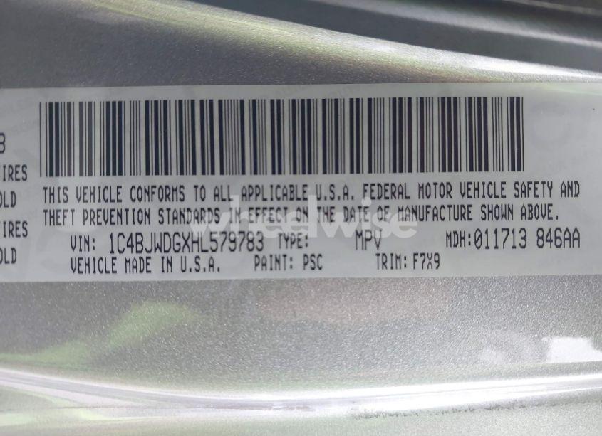 Photo 9 of 2017 Jeep Wrangler UNLIMITED FREEDOM 4X4 (VIN 1C4BJWDGXHL579783)